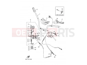 YAMAHA YFM 550 Grizzly YFM550FWAD YFM5FGPY GRIZZLY 550 FI 34D3 2009 STEERING HANDLE & CABLE