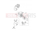 YAMAHA YXR 700 Rhino YXR700F YXR70FSEPY RHINO 700 FI 5B4S 2009 FRONT BRAKE CALIPER