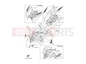 YAMAHA YFM 350 Raptor YFM350 YFM350R 5YTY 2009 EMBLEM & LABEL 1