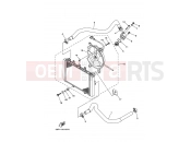 YAMAHA YFM 550 Grizzly YFM550FWAD YFM5FGPY GRIZZLY 550 FI 34D7 2009 RADIATOR & HOSE