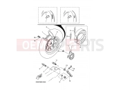 YAMAHA Booster 50 CW 50 CW50 BOOSTER (5WWC) 2008 REAR WHEEL