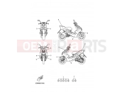 YAMAHA Aerox 50 YQ 50 YQ50 AEROX (3C6P) 2008 GRAPHIC & EMBLEM
