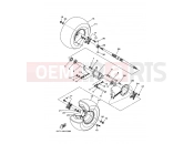 YAMAHA YFM 350 Raptor YFM350 YFM350R 5YTU 2008 REAR WHEEL