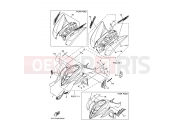 YAMAHA YFM 350 Raptor YFM350 YFM350R 5YTU 2008 EMBLEM & LABEL 1