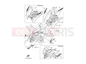 YAMAHA YFM 350 Raptor YFM350 YFM350R 5YTU 2008 EMBLEM & LABEL 2