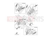 YAMAHA YFM 350 Raptor YFM350 YFM350R 5YTU 2008 EMBLEM & LABEL 3