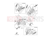 YAMAHA YFM 350 Raptor YFM350 YFM350R 5YTU 2008 EMBLEM & LABEL 4