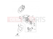 YAMAHA YXR 700 Rhino YXR700F YXR70FX RHINO 700 FI 5B47 2008 REAR BRAKE CALIPER