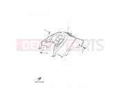YAMAHA YFM350AS YFM35XX WOLVERINE 2WD 3D57 2008 SIDE COVER