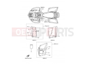YAMAHA YFM350AS YFM35XX WOLVERINE 2WD 3D57 2008 EMBLEM & LABEL 2