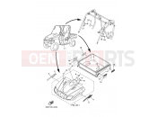 YAMAHA YXR 700 Rhino YXR700F YXR70FSP2X RHINO 700 FI 5B4G 2008 EMBLEM & LABEL 1