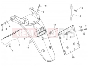 PIAGGIO Beverly 125 Sport Rear cover - Splash guard