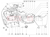 PIAGGIO BEVERLY 250 ie SPORT Front glove-box - Knee-guard panel