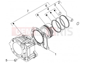 PIAGGIO BV 250 (U.S.A.) Cylinder-piston-wrist pin, assy
