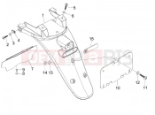 PIAGGIO BV 250 Tourer 2008 (U.S.A.) Rear cover - Splash guard