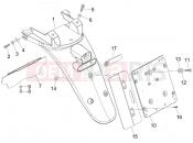PIAGGIO BV 300 ie Tourer (U.S.A.) Rear cover - Splash guard