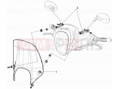 PIAGGIO BV 350 4T 4V ie E3 ABS ( USA / CA ) Windshield - Glass