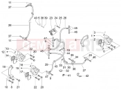 PIAGGIO BV 500 ( USA / CA ) Brakes pipes - Calipers