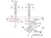 PIAGGIO BV 500 Tourer ( USA / CA ) Rear suspension - Shock absorber/s