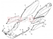 PIAGGIO Fly 100 oldal burkolat - idomzat