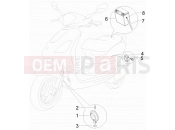 PIAGGIO Fly 100 kezelőszervek - akkumulátor