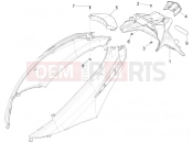 PIAGGIO Fly 125 4T/3V ie Rear cover - Splash guard