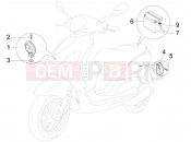 PIAGGIO Fly 50 4T kezelőszervek - akkumulátor