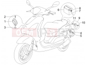 PIAGGIO Fly 50 4T kezelőszervek - akkumulátor