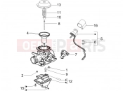PIAGGIO Liberty 125 Carburetor's components