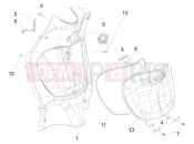 PIAGGIO Liberty 125 4T PTT Front glove-box - Knee-guard panel