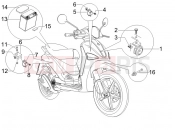 PIAGGIO Liberty 150 kezelőszervek - akkumulátor