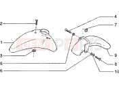 PIAGGIO Front and rear mudguard