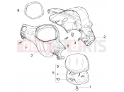 PIAGGIO SPEEDOMETER KMS.-HANDLEBAR COVERS