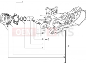 PIAGGIO Cylinder-piston-wrist pin, assy