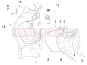 PIAGGIO Liberty 50 2T Front glove-box - Knee-guard panel