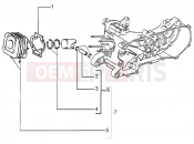 PIAGGIO Cylinder - piston - wrist pin, assy