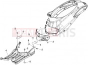 PIAGGIO Liberty elettrico PPT (E) középső idom - lábtartó