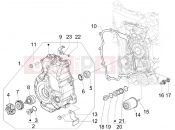 PIAGGIO MP3 250 Flywheel magneto cover - Oil filter