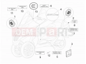 PIAGGIO MP3 250 ie MIC (USA) Plates - Emblems