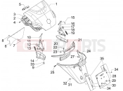 PIAGGIO MP3 300 4T 4V ie ERL Hibrid Rear cover - Splash guard