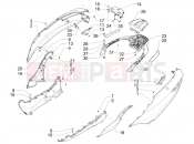 PIAGGIO MP3 350 MAXI Sport oldal burkolat - idomzat