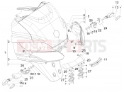 PIAGGIO MP3 400 ie LT Touring hátsó lámpa - irányjelző