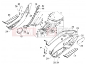 PIAGGIO MP3 400 ie középső idom - lábtartó