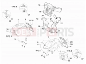 PIAGGIO MP3 500 (USA) Wheel huosing - Mudguard