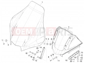 PIAGGIO MP3 500 MAXI Sport Business ABS szélvédő plexi