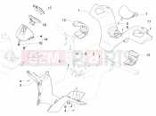 PIAGGIO MP3 500 MAXI Sport Business ABS kormány burkolat