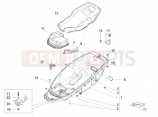 PIAGGIO MP3 500 Sport Business ABS (USA) sisak tartó - ülés alatt