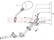 PIAGGIO Handlebars component parts (Vehicle with rear drum brake)