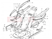 PIAGGIO NRG Power Purejet oldal burkolat - idomzat