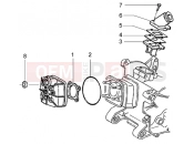 PIAGGIO Cylinder head and induction pipe